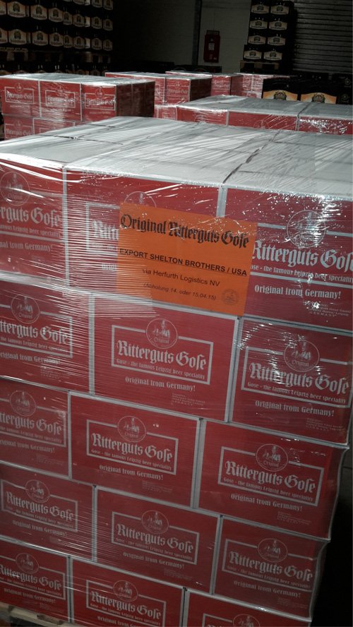 Versandfertige Gose für den Export