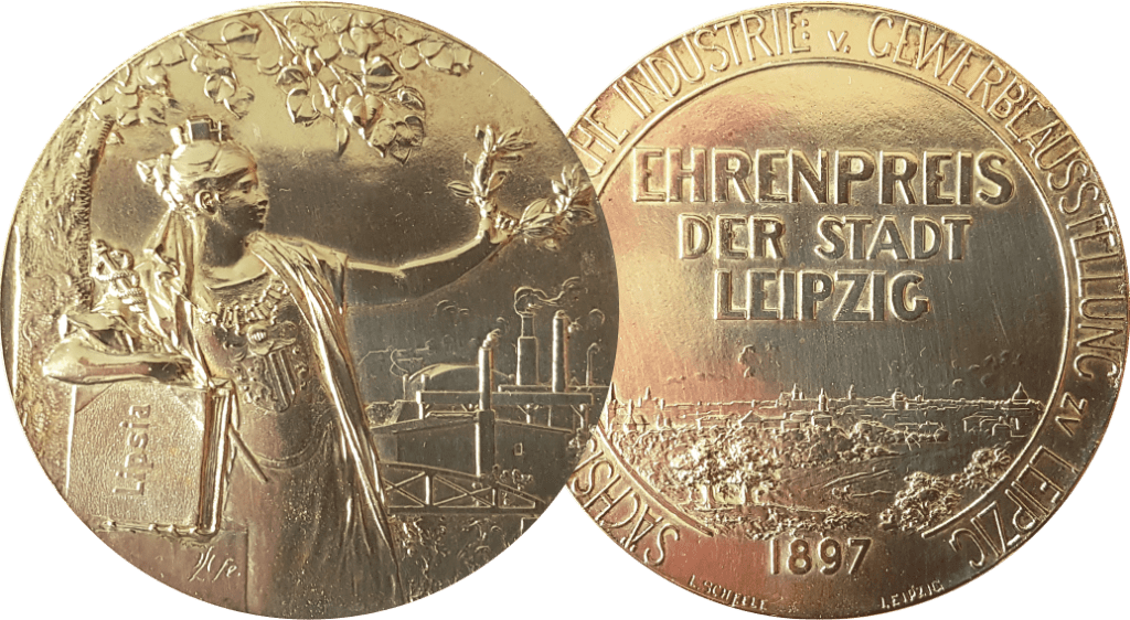 Goldmedaille – Ehrenpreis der Stadt Leipzig 1897