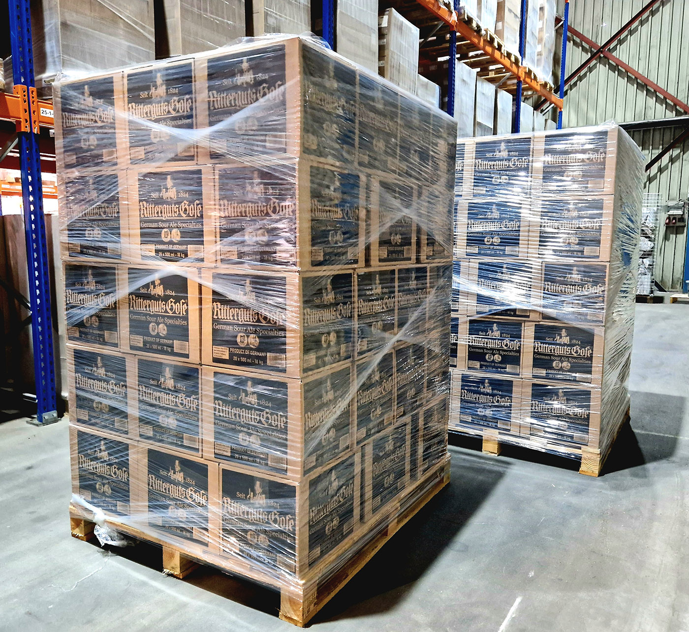 Paletten von Ritterguts Gose auf dem Weg nach China