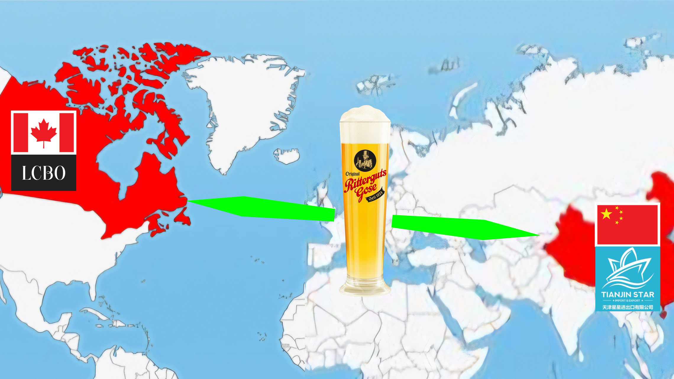Ritterguts Gose weltweit - auch in Kanada und China
